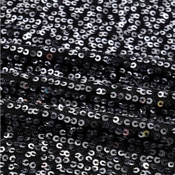 sequins women blazer open front casul wear office jacket bling - Picture 4 of 7